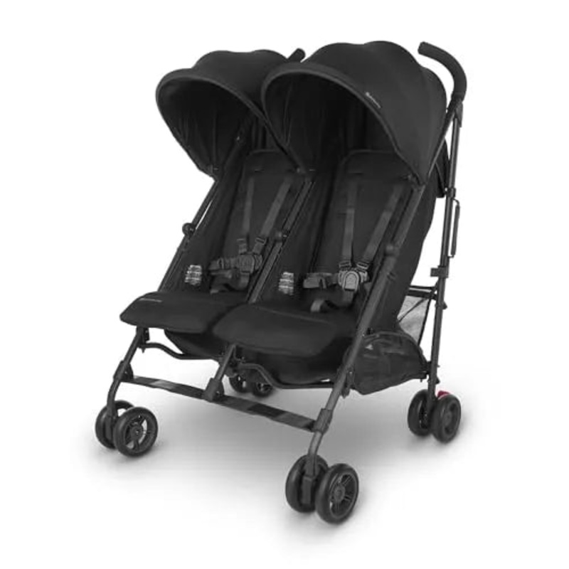 G-Link V2 Double Umbrella Stroller – Jake Black/Carbon Frame