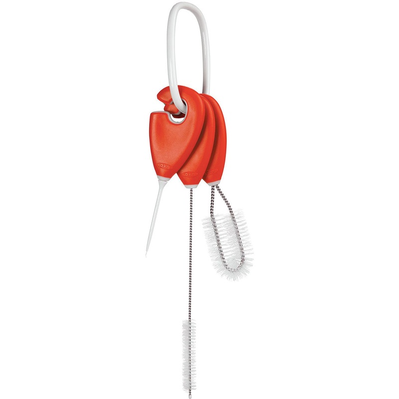 OXO Tot Straw & Sippy Cup Top Cleaning Set in Orange