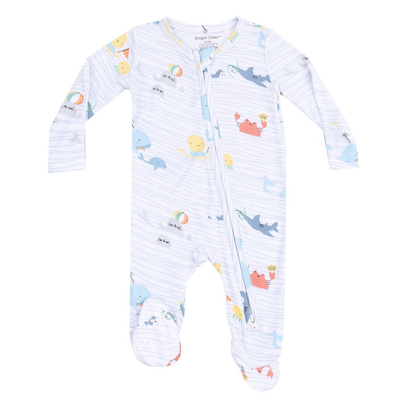 2 Way Zipper Footie Sea Stripes