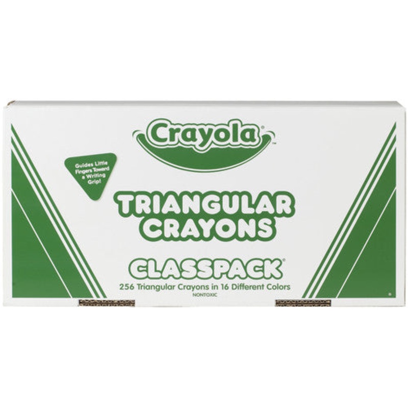 Crayola Triangular Anti-Roll Crayons, 256 count