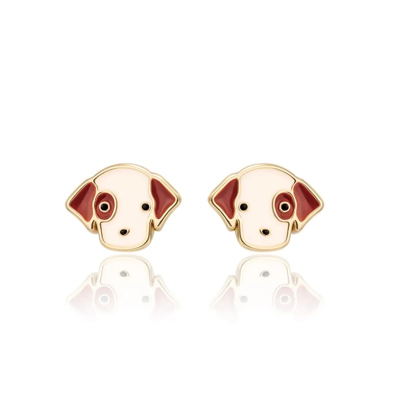 Girl Nation Perky Puppy Cutie Stud Earrings