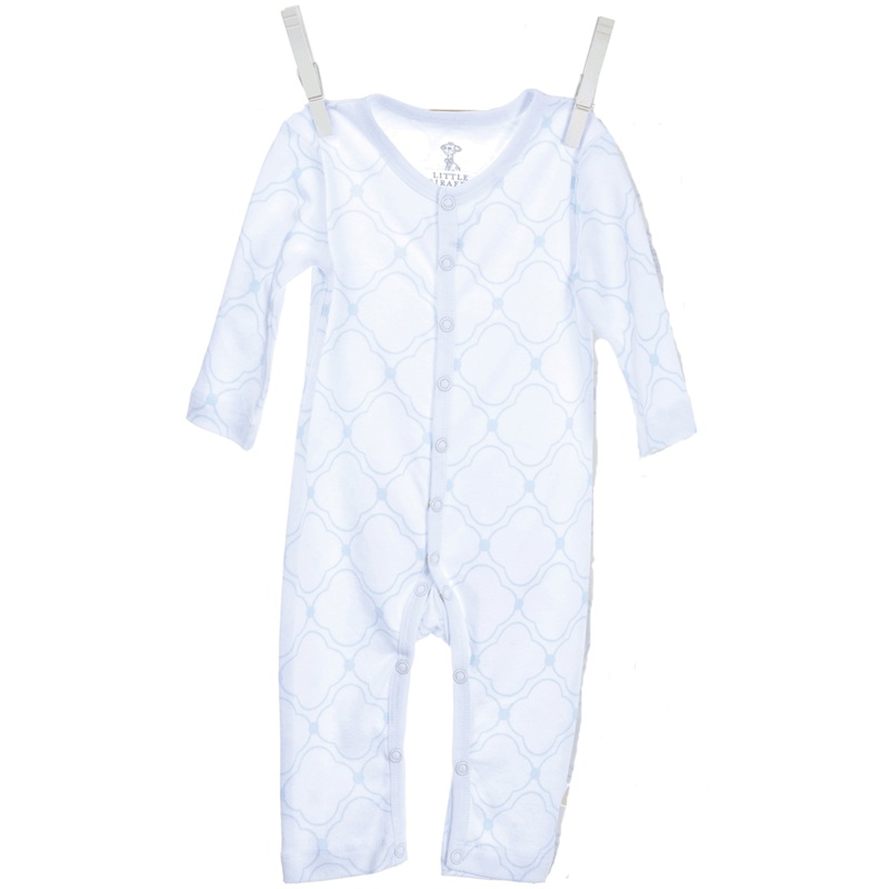 Little Giraffe Link Cotton Romper in Blue – 3 to 6 Months