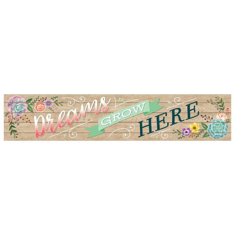 Rustic Bloom Dreams Grow Here Banner(C)
