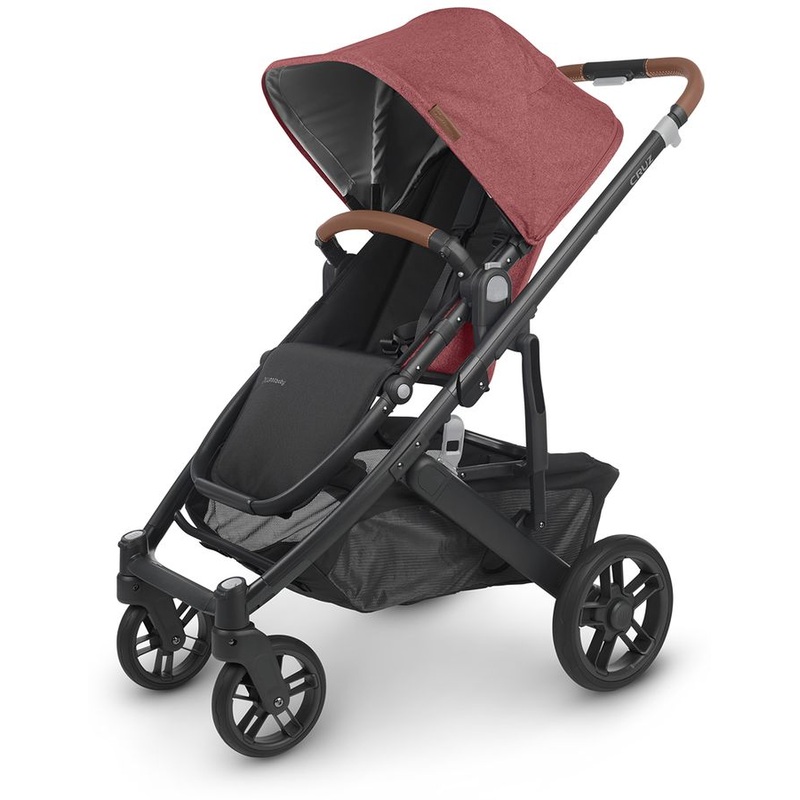 UPPAbaby OPEN BOX Cruz V2 Stroller – Lucy (Rosewood Melange / Carbon / Saddle Leather)