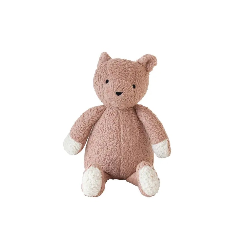 Cotton Sherpa Bear – Light Rose+ Cream