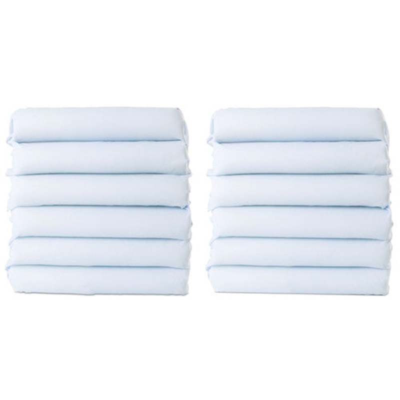 CozyFit Cot Sheets, Standard, Blue, Pack of 12