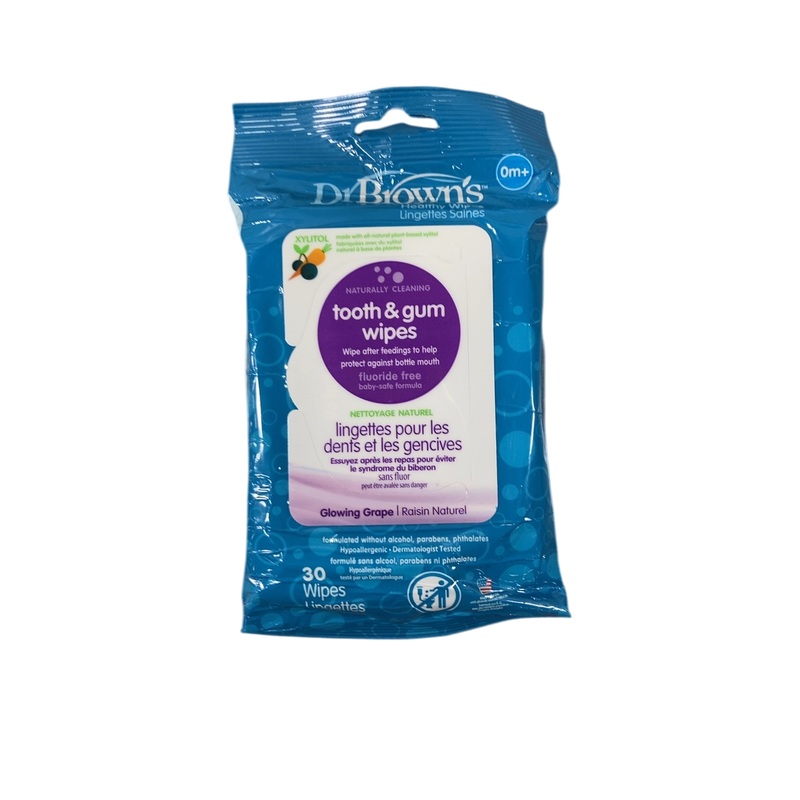 Dr. Brown’s Tooth and Gum Wipes, 30 Count
