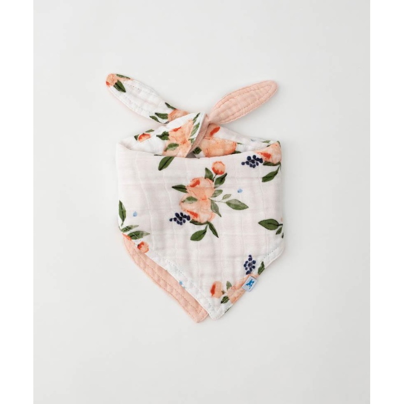 Little Unicorn Cotton Muslin Reversible Bandana Bib – Watercolor Roses