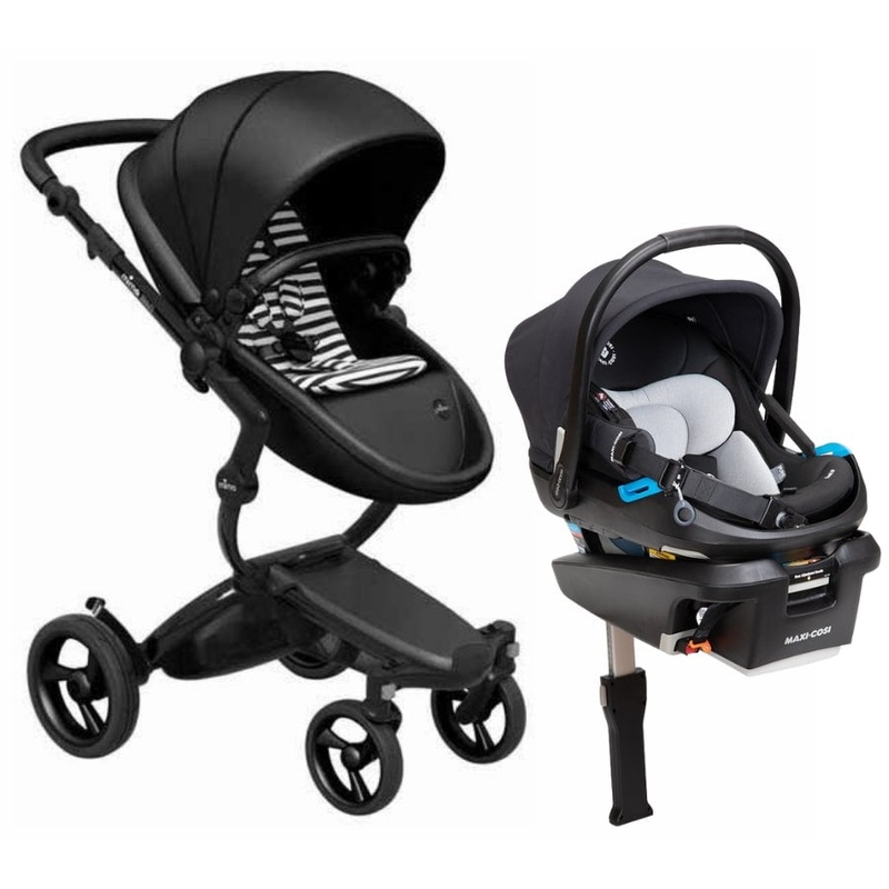 Mima Xari 4G + Maxi Cosi Coral XP Travel System Bundle – Black – Black / Black & White / Essential Black