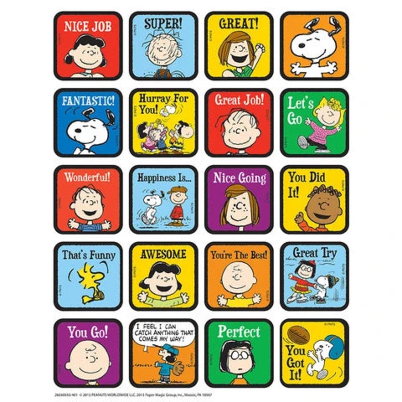 Peanuts Characters Motivational Stickers