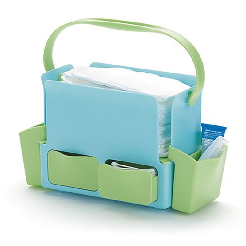 Skip Hop Toolbox Diaper Caddy – Sky Blue/Lime