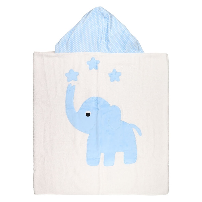 Big Towel Blue Sprinkle Elephant & Stars