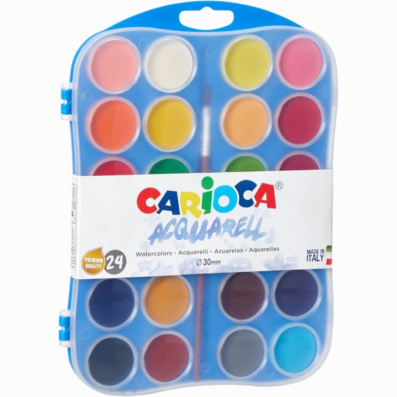 Carioca Stone Watercolors 30ml  24 Colors + Brush