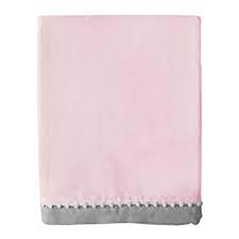 Crib Skirt Pink/Grey