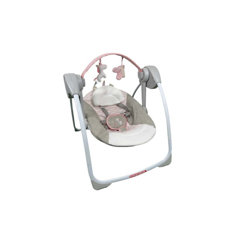 Ingenuity Comfort To Go Portable Swing, Pink Flora the Unicorn