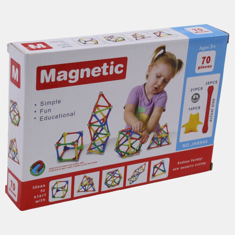 Magnetic Building Blocks – 70 Pieces