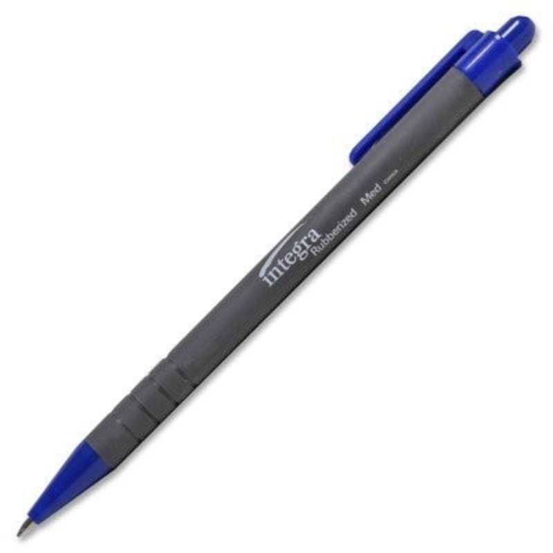 Rubber Barrel Retractable Ballpoint Pens (Dozen)