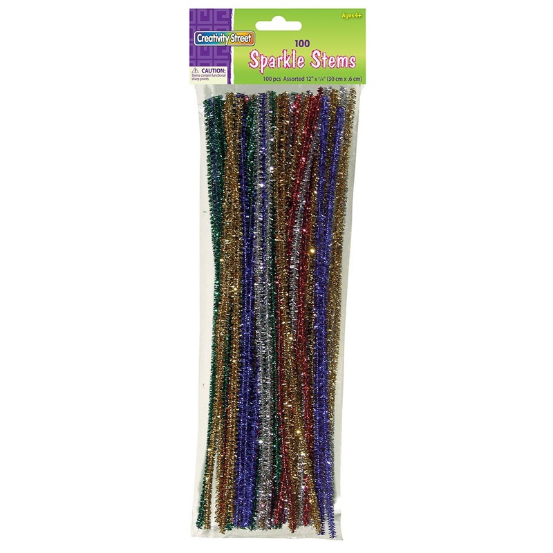Assorted Sparkle Chenille Stems