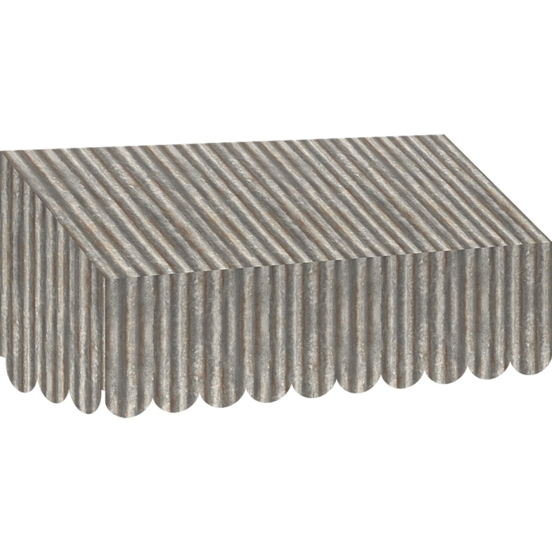 Corrugated Metal Awning for Classroom