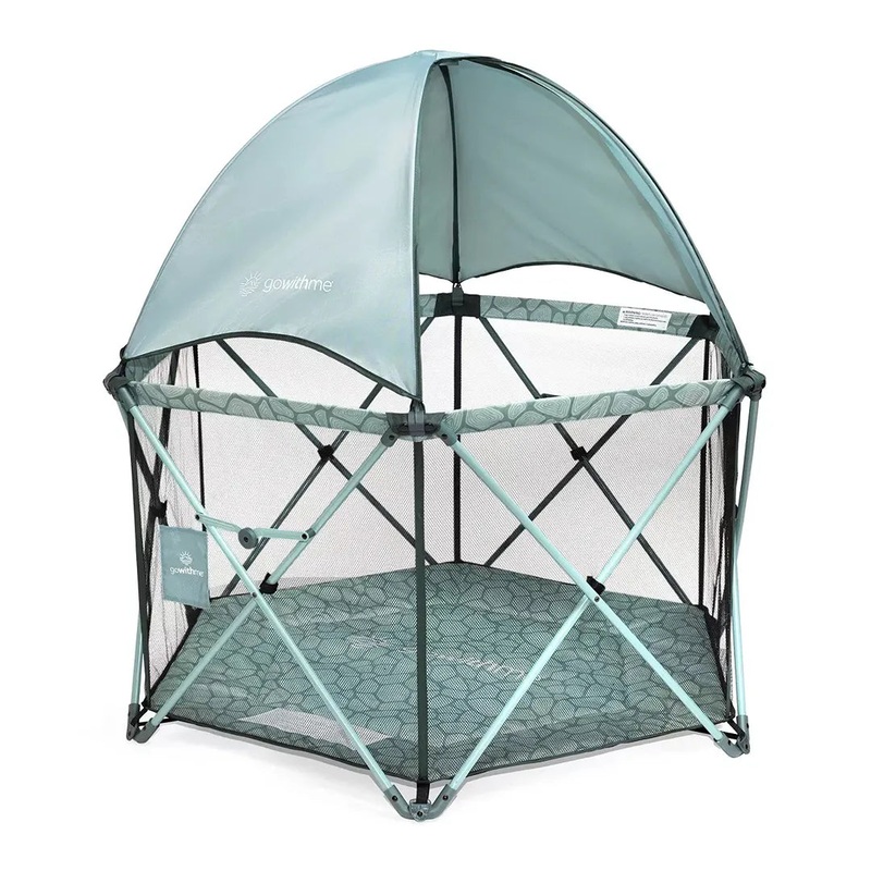 Go With Me Deluxe Eclipse Portable Playard – Green Garden