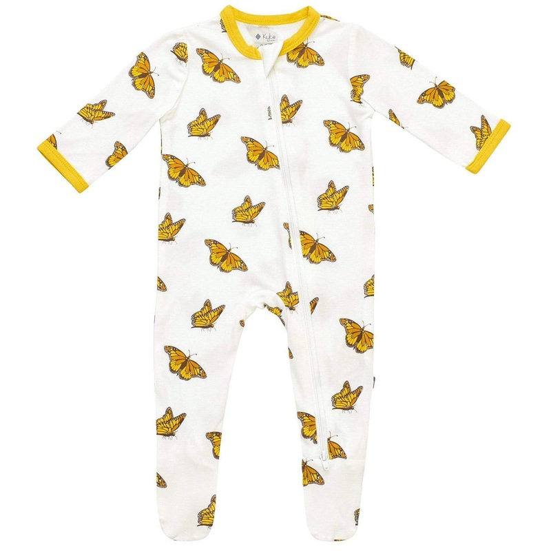 Kyte Baby Printed Zippered Footie – Monarch (3-6 months)