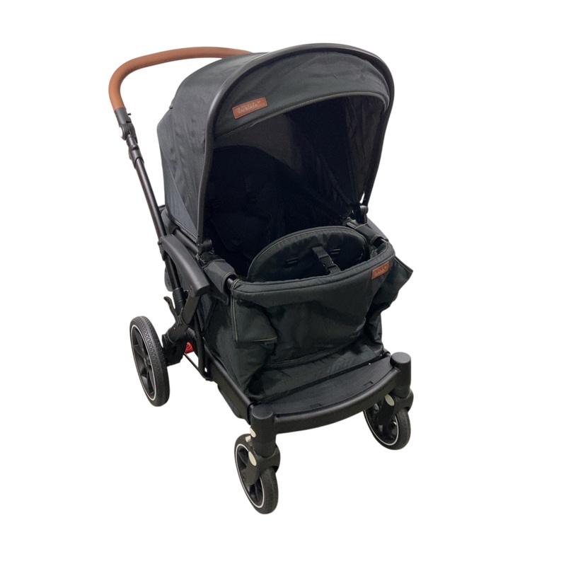 Larktale Sprout V2 Single-to-Double Size-Adjustable Stroller Wagon, Byron Black, 2024