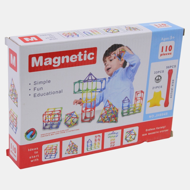 Magnetic Building Blocks – 110 Pieces