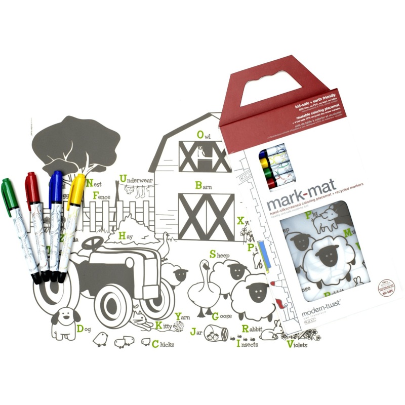 Modern-Twist Farm Buddies Kidz Box with 4 Markers