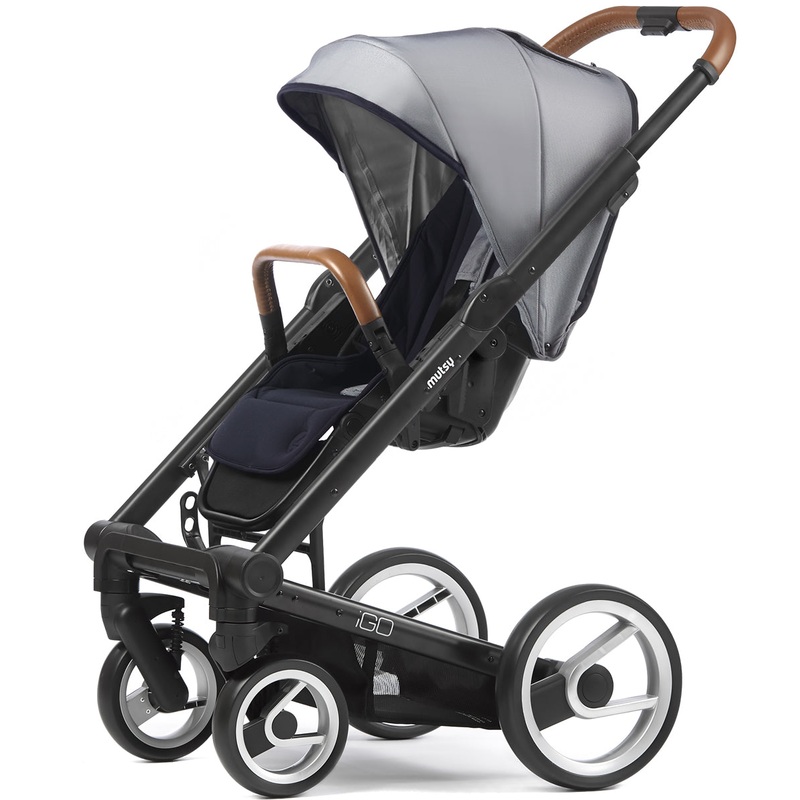Mutsy Igo Stroller, Urban Collection – Black/White & Blue