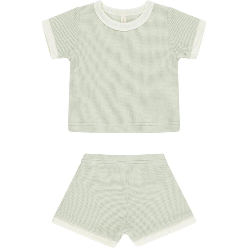 Quincy Mae Waffle Shortie Set || Mint