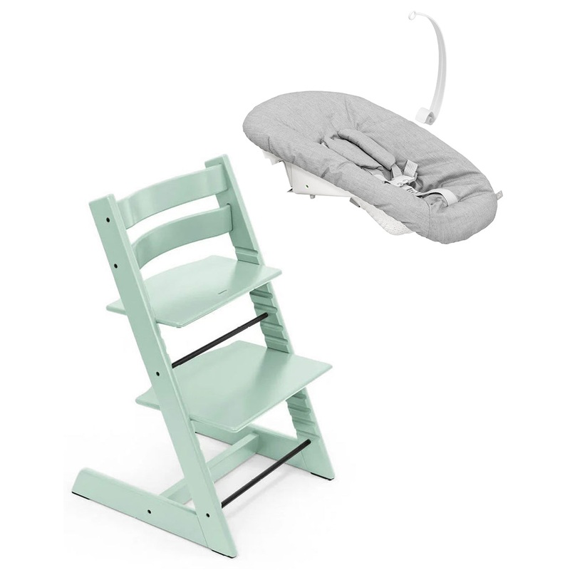 Tripp Trapp Chair + Newborn Set Bundle – Soft Mint