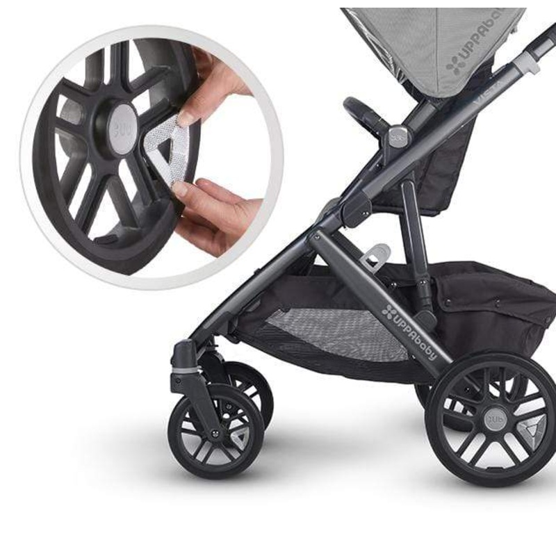 Uppababy Vista/Vista v2/ Vista V3 Wheel Reflectors (Set of 4)