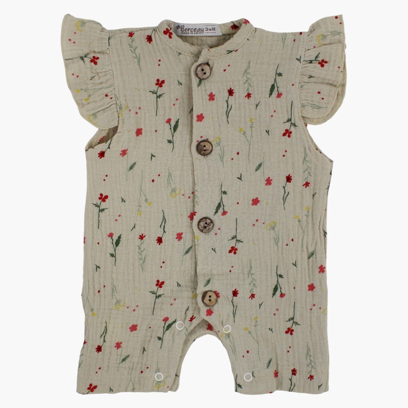 Baby Girls Cotton Romper  Floral Print