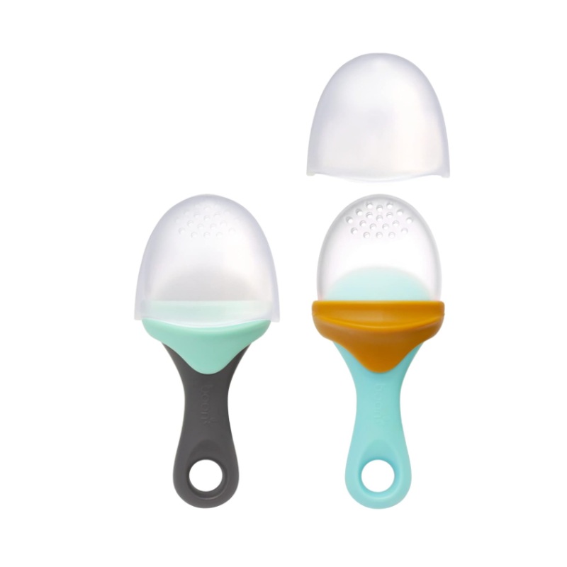 Boon Pulp Silicone Feeder, 2 Pack, Gray/Blue