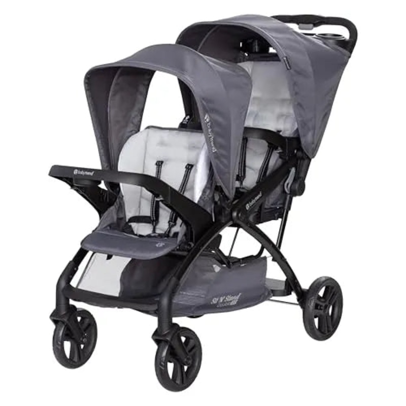 Sit N’ Stand Double 2.0 Stroller – Dash Grey