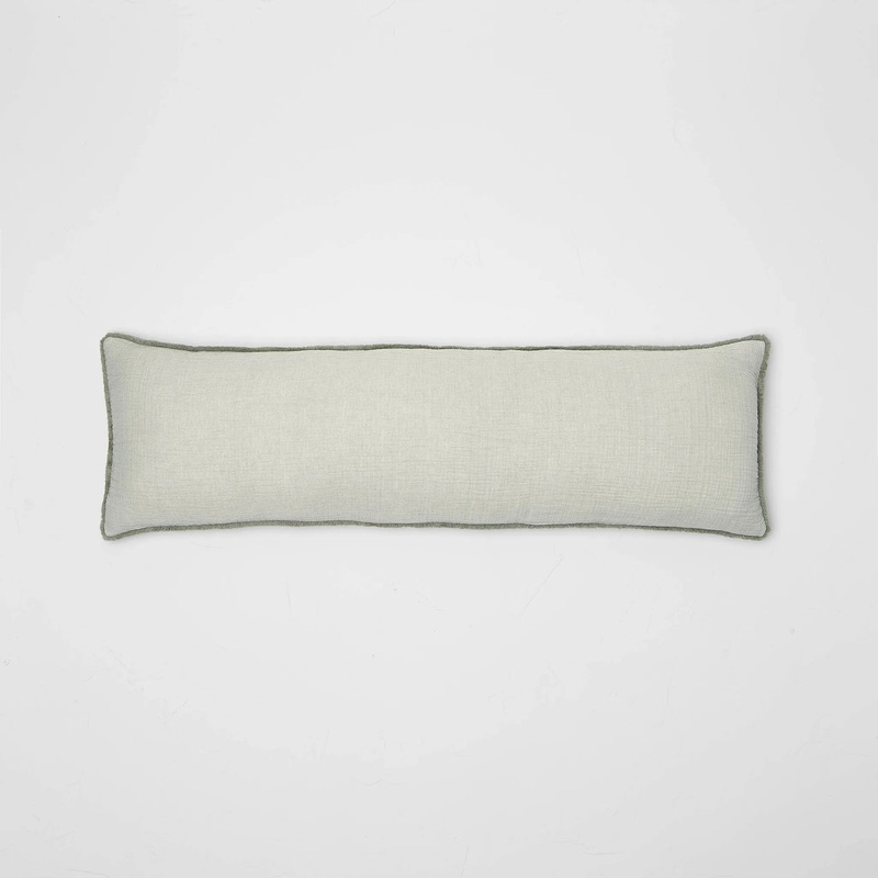 Textured Chambray Cotton Bed Decorative Throw Pillow