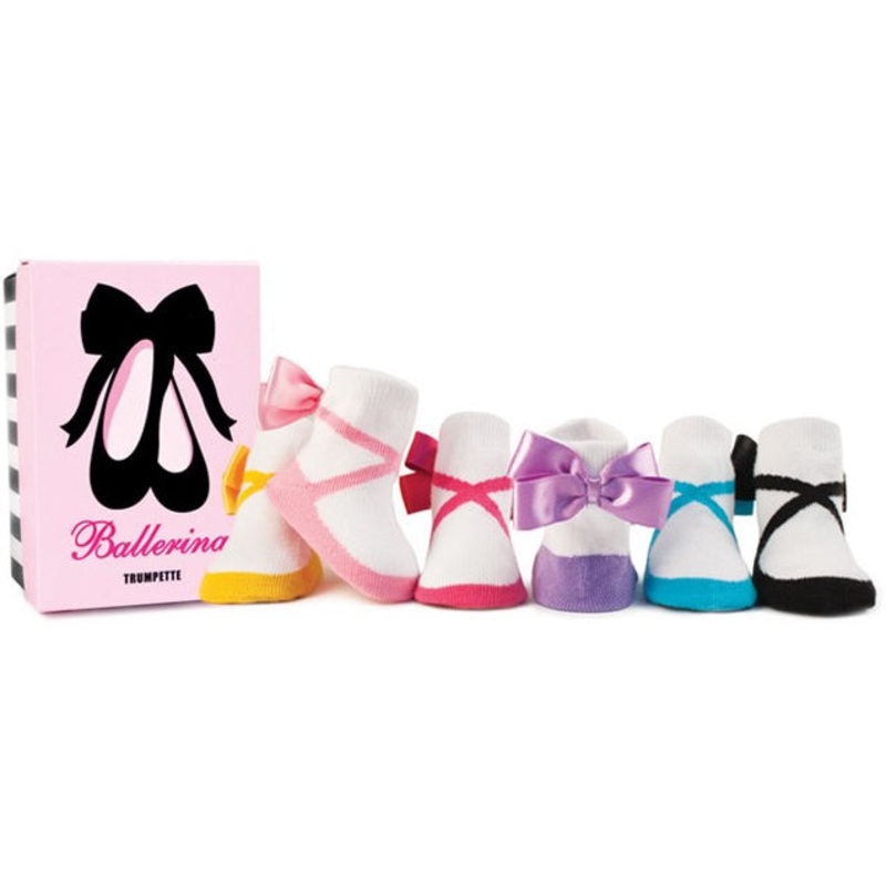 Trumpette Ballerina Socks – 6 Pair, 0-12 Months