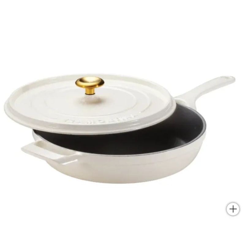 12″ Enameled Cast Iron Skillet With Lid
