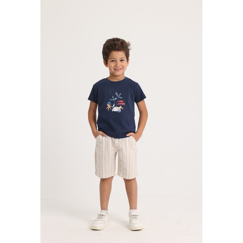 Baby Boys T-Shirt  Little Pirate (Navy)