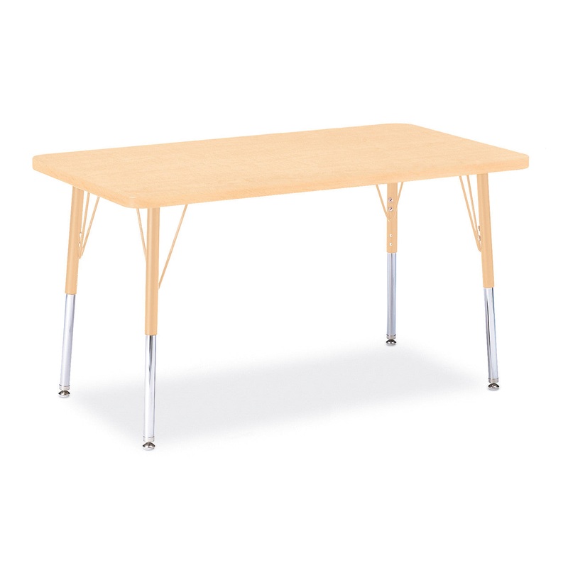Berries Rectangle Activity Table – 24″ X 36″, A-height – Maple/Maple/Camel