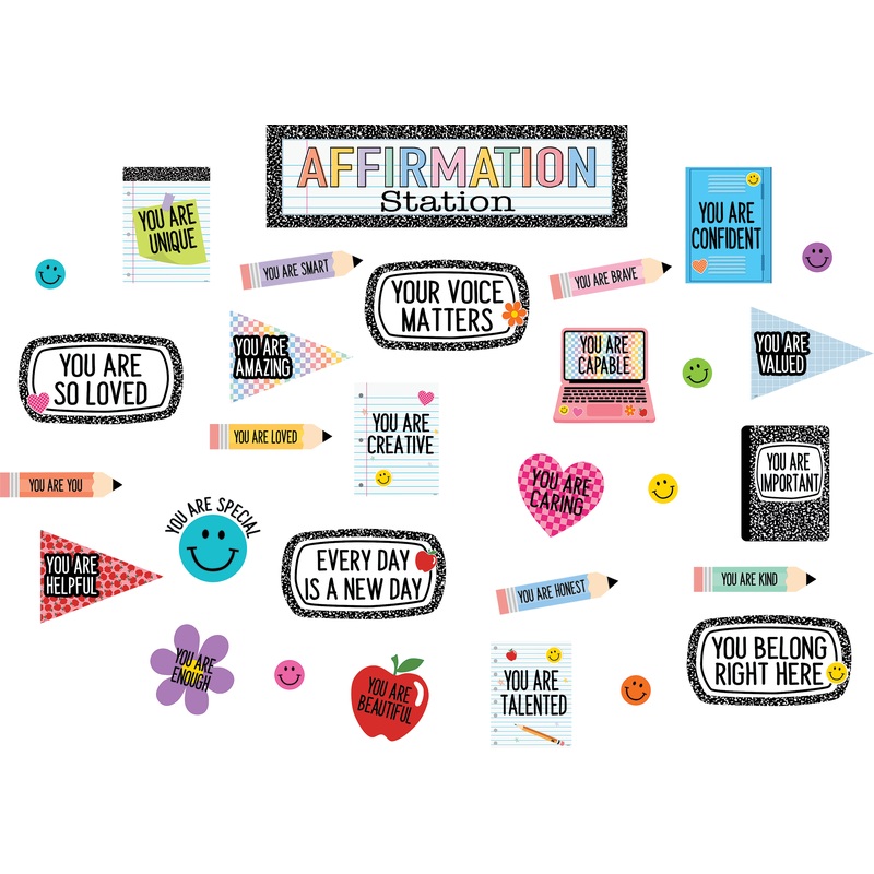 Cool for School Positive Affirmations Mini Bulletin Board Set