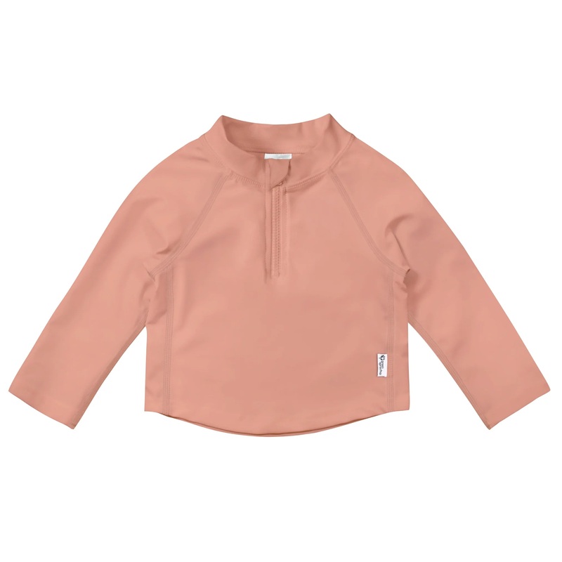 Green Sprouts UPF 50+ Zip Rash Guard – Coral