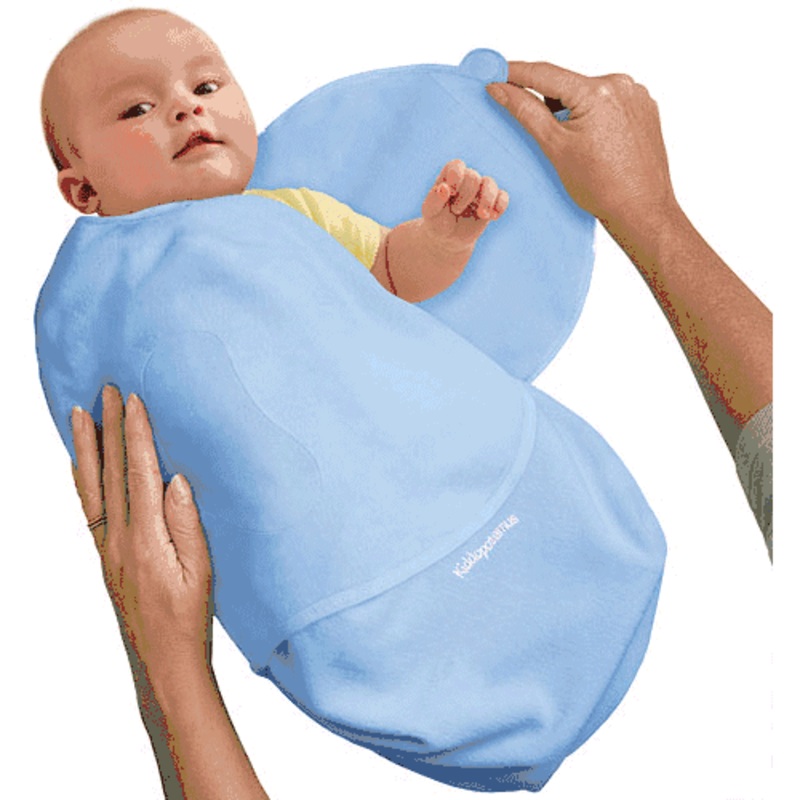 Kiddopotamus SwaddleMe Preemie Cotton Knit in Blue