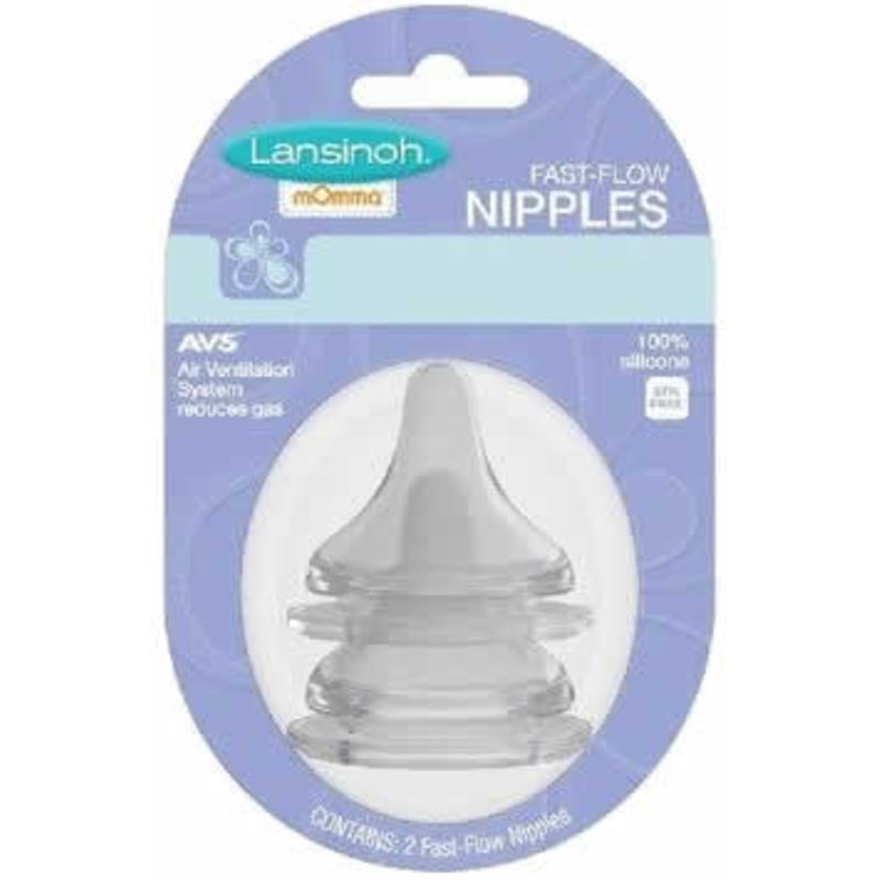 Lansinoh mOmma Fast Flow Nipples – 2 Pack