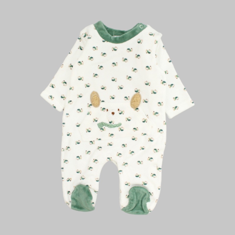 Little Puppies Long-Sleeved Baby Footie