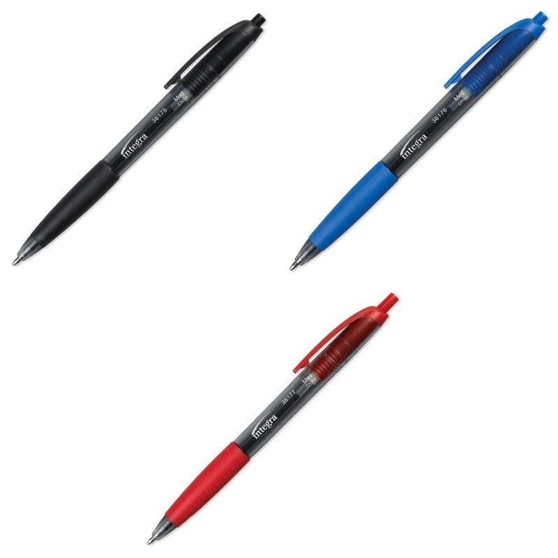 Rubber Grip Retractable Pens (Dozen)