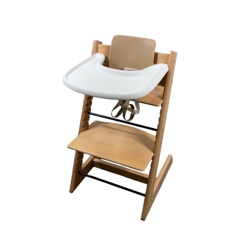 Stokke Tripp Trapp High Chair with Baby Set and Tray, Natural, Natural