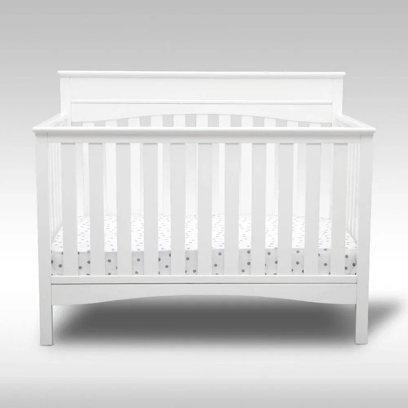 Delta Children Skylar 6-in-1 Convertible Crib – Bianca White