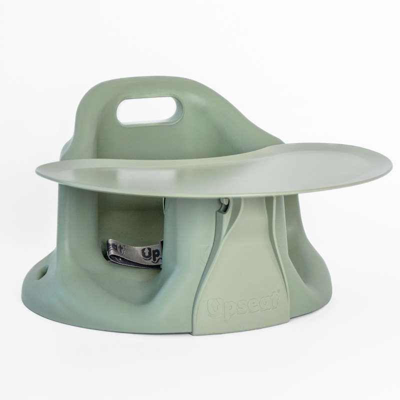 Ergonomic Baby Floor & Booster Seat with Tray – Sage