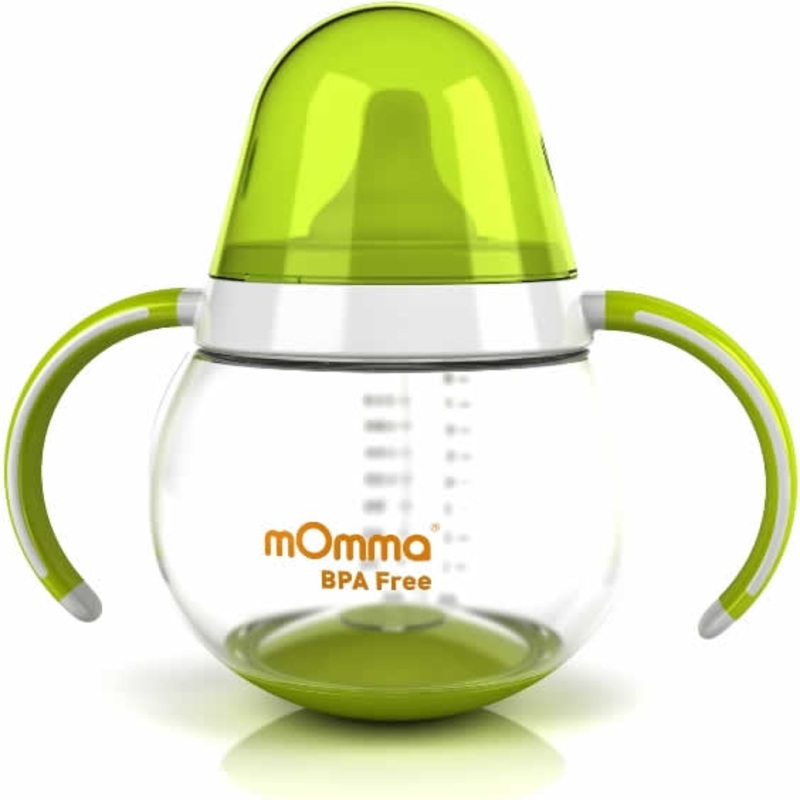 Lansinoh mOmma Spill Proof Cup with Dual Handles – Green